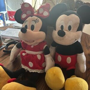 Vintage Mickey and Minnie, plush